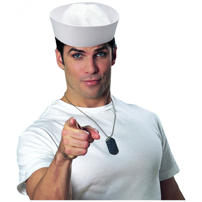 White Sailor Hat White Sailor Hat Costume Accessory