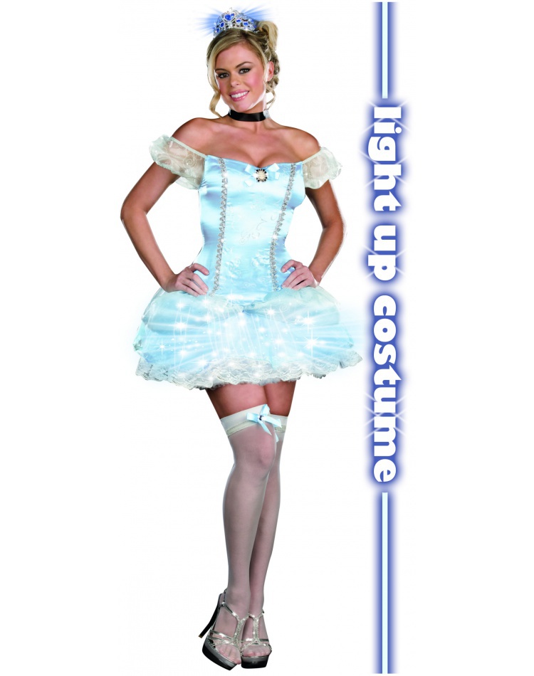 Bibbity Bobbity Boo Light Up Cinderella Princess Costume 6386