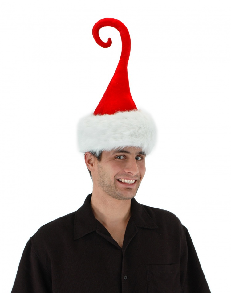 Curly Q Santa Hat funny Santa hat