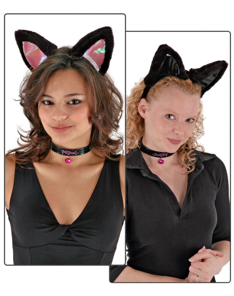 Large Cat Ears, Collar & Tail cat ears and tail costume accessory kit