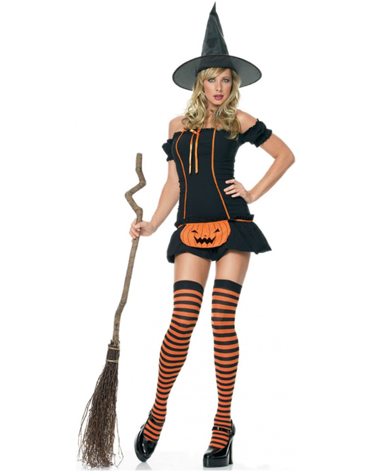 Pumpkin Witch Adult Sexy Witch Costume